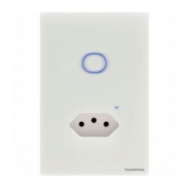 Interruptor Touch Smart 1 Tecla E Tomada Branco 10A 250V Tramontina
