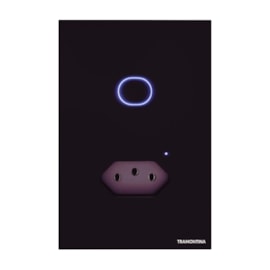 Interruptor Touch Smart 1 Tecla E Tomada Preto 10A 250V Tramontina