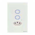 Interruptor Touch Smart 2 Teclas E Tomada Branco 10A 250V Tramontina