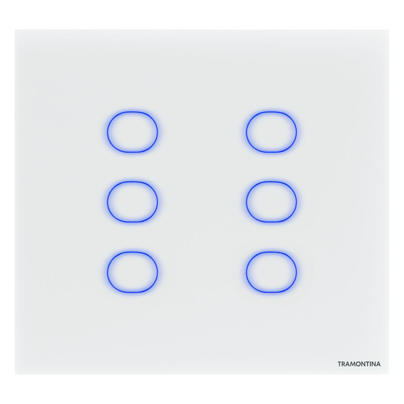 Interruptor Touch Smart 6 Teclas Branco Tramontina