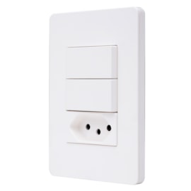 Interruptor Unno 2 Tecla Simples 10A 250V Branco ABB