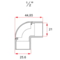 Joelho PVC Com Janela Branco 1/2 Inpol