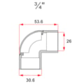 Joelho PVC Com Janela Branco 3/4 Inpol