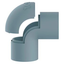 Joelho PVC Com Janela Cinza 1/2 Inpol
