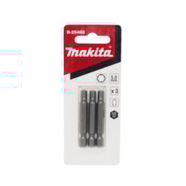 Jogo de Bits de Torção Hexagonal Encaixe 1/4" 5x50mm 3 Peças Makita Jogo de Bits de Torção Hexagonal Encaixe 1/4" 5x50mm 3 Peças Makita