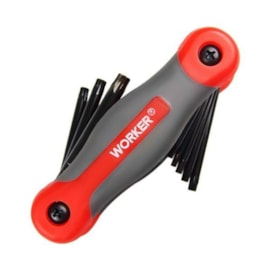 Jogo de Chave Torx T9 a T40 8 Peças Worker Jogo de Chave Torx T9 a T40 8 Peças Worker