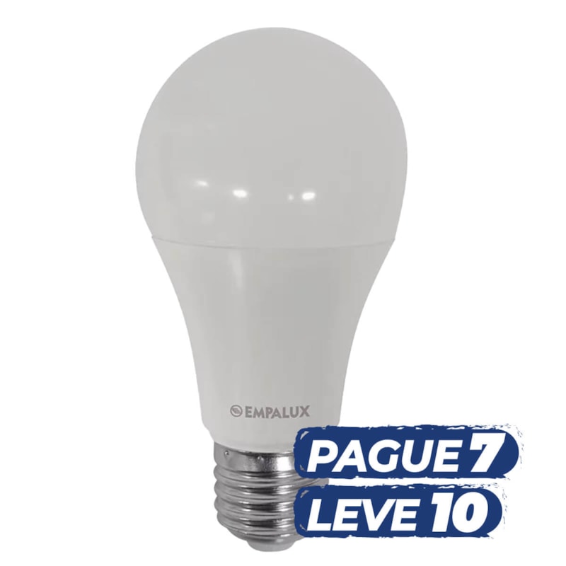 Kit com 10 Lampadas 7w Branco Frio 6500k 504lm Bivolt AL07562 Empalux