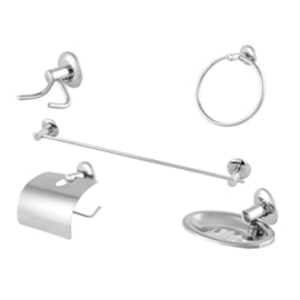 Kit de Acessórios para Banheiro Basic Imperatriz Kit de Acessórios para Banheiro Basic Imperatriz