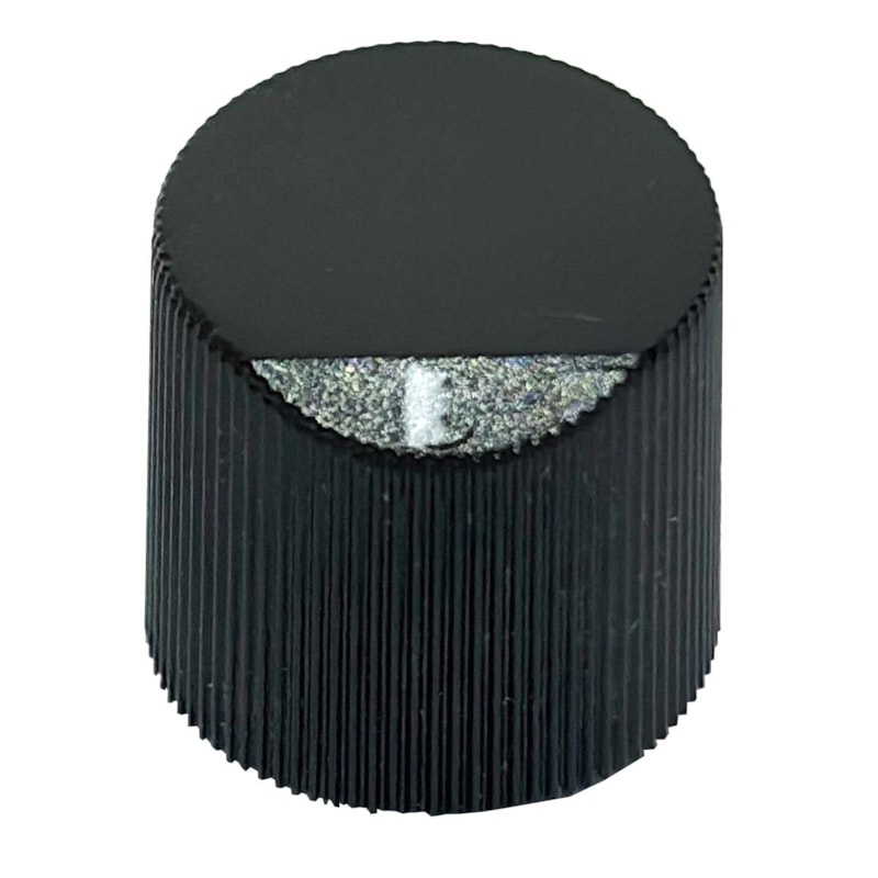 Knob 17x17MM Preto Com Seta Branca Fixação Para Fuso Para Kb 16MM Arsolcomp