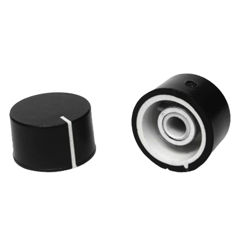 Knob 19,5X15Mm Preto Com Seta Branca Fixação Parafuso Arsolcomp