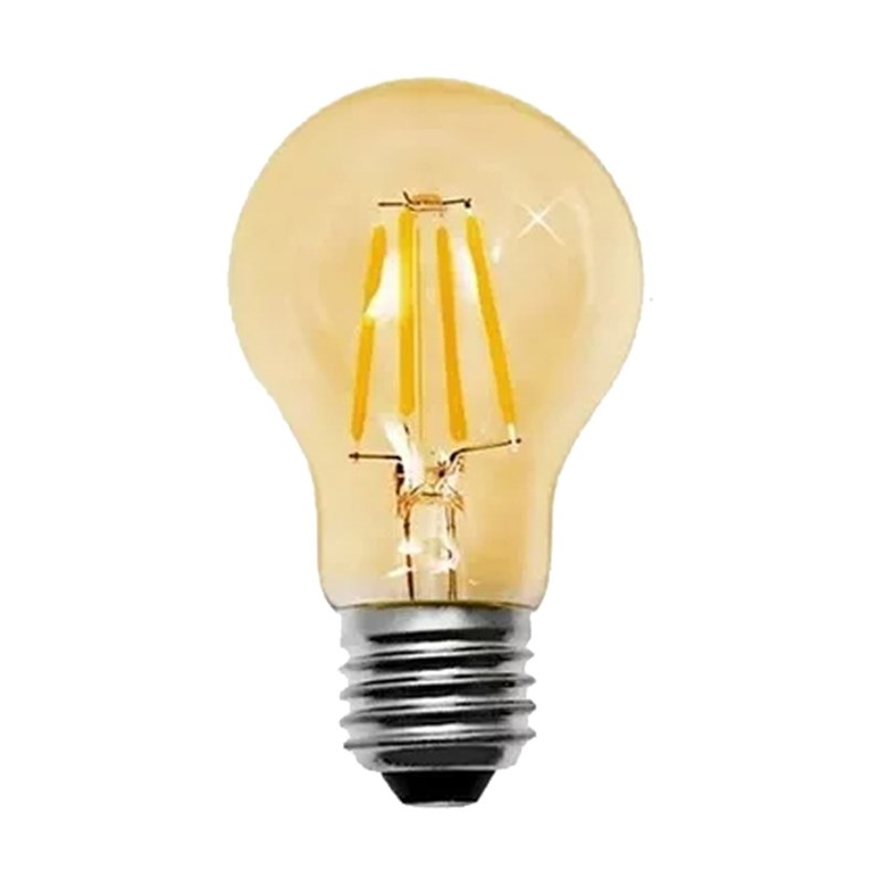 Lâmpada Bulbo Filamento LED 4W Luz Branco Quente Bivolt E27 Empalux