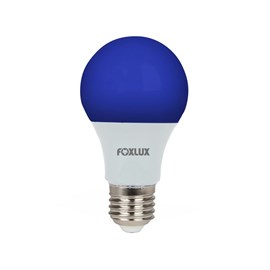 Lâmpada Bulbo LED 7W Luz Azul Bivolt E27 Foxlux