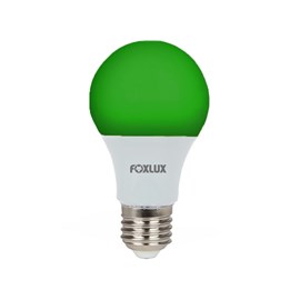 Lâmpada Bulbo LED 7W Luz Verde Bivolt E27 Foxlux