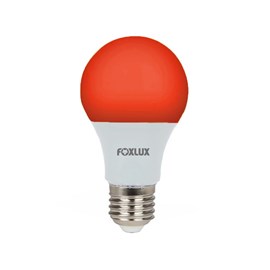 Lâmpada Bulbo LED 7W Luz Vermelha Bivolt E27 Foxlux