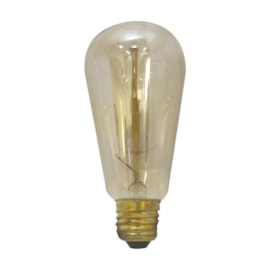 Lâmpada Filamento de Carbono Luz Âmbar ST64 40W E27 127V Starlux Lâmpada Filamento de Carbono Luz Âmbar ST64 40W E27 127V Starlux
