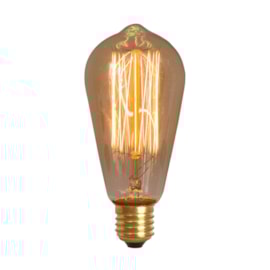 Lâmpada Filamento De Carbono Pera 40W 2200K Ambar St64 E27 Gmh
