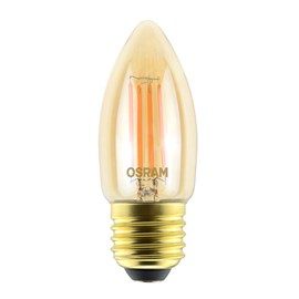 Lâmpada Filamento LED Vela Dimerizável Vintage Fosca 4.5W Luz Branco Quente 127v Ledvance