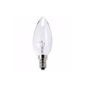 Lâmpada Incandescente Vela Lisa Transparente 25W Luz Branco Quente 127V E14 Empalux
