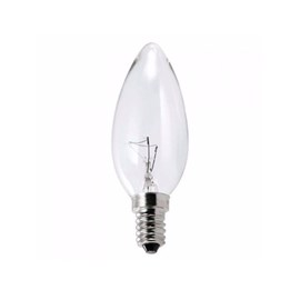 Lâmpada Incandescente Vela Lisa Transparente 40W Luz Branco Quente 127V E14 Empalux