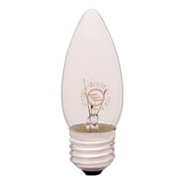 Lâmpada Incandescente Vela Lisa Transparente 40W Luz Branco Quente 127V E27 Empalux
