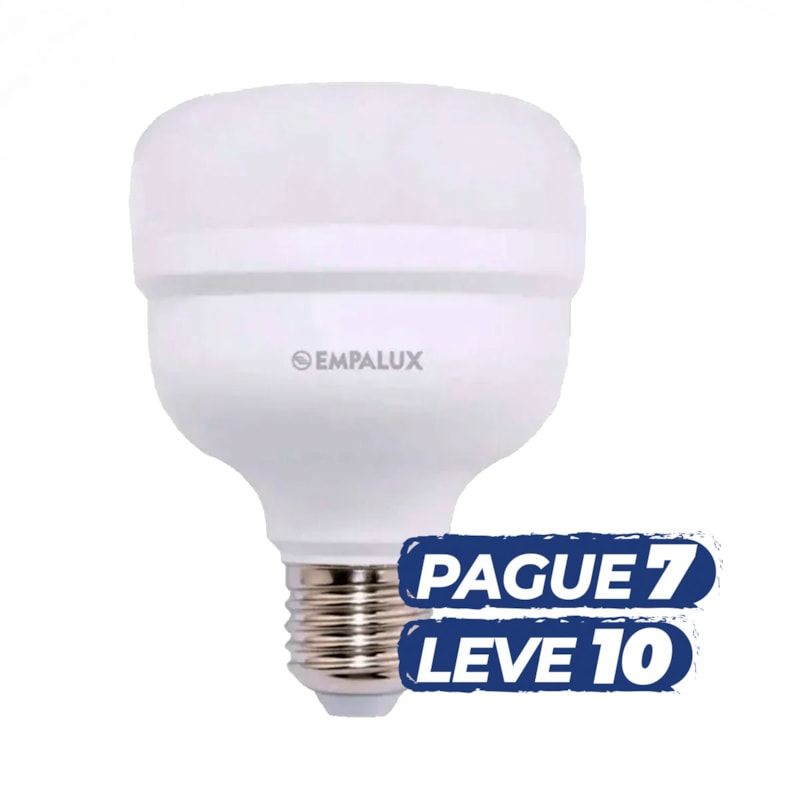 Lâmpada Led Bulbo 20W 6500K 1680Lm E27 Bivolt Kit Com 10 Unidades Empalux