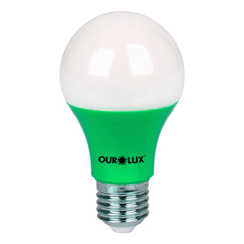 Lampada Led  Bulbo   7,0W Verde 400Lm Bivolt Ourolux