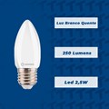 Lâmpada LED Filamento Vela Fosca 2.5w Branco Quente 2700k Vintage Bivolt Ledvance