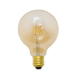 Lâmpada LED Mini Baloon Filamento 4W Luz Âmbar Bivolt Luminatti Lâmpada LED Mini Baloon Filamento 4W Luz Âmbar Bivolt Luminatti