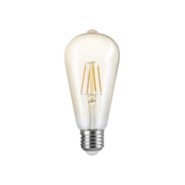 Lâmpada LED Pera Filamento 4W Luz Âmbar Bivolt Save Energy Lâmpada LED Pera Filamento 4W Luz Âmbar Bivolt Save Energy