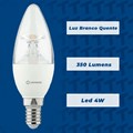 Lâmpada LED Vela Dim 4w Branco Quente 2700k 350lm 127v  Ledvance