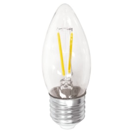 Lãmpada LED Vela Filamento 2W E27 Luz Amarela Empalux Lãmpada LED Vela Filamento 2W E27 Luz Amarela Empalux