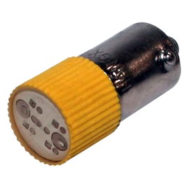 Lâmpada Sinalizadora LED Amarelo Para Soquete BA9S 24VCA/VCC L1-7-Y JNG