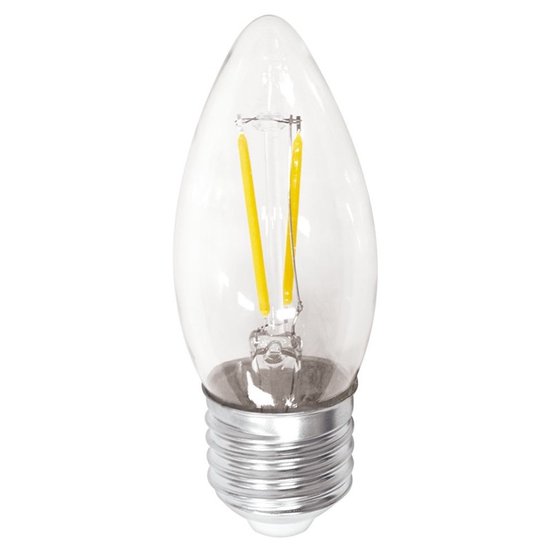 Lâmpada Vela Filamento LED 2W Luz Branco Quente E27 Empalux
