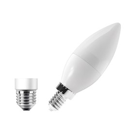 Lâmpada Vela LED 6W Luz Branco Quente Bivolt E14 ou E27 Luminatti