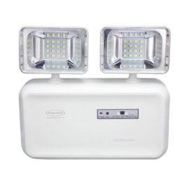 Luminária de Emergência LED 600 Lumens e 2 Faróis Segurimax Luminária de Emergência LED 600 Lumens e 2 Faróis Segurimax