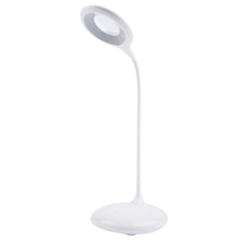 Luminária de Mesa LED Donut Branco 4W Luz Amarela Bivolt Luminatti Luminária de Mesa LED Donut Branco 4W Luz Amarela Bivolt Luminatti