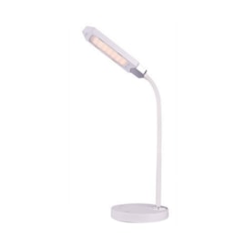 Luminária de Mesa LED Leaf Branco 7W Luz Amarela à Luz Branca Bivolt Luminatti Luminária de Mesa LED Leaf Branco 7W Luz Amarela à Luz Branca Bivolt Luminatti