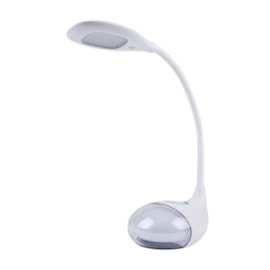 Luminária de Mesa LED Touch Branco com Visor RGB 5W Luz Branca Bivolt Luminatti Luminária de Mesa LED Touch Branco com Visor RGB 5W Luz Branca Bivolt Luminatti