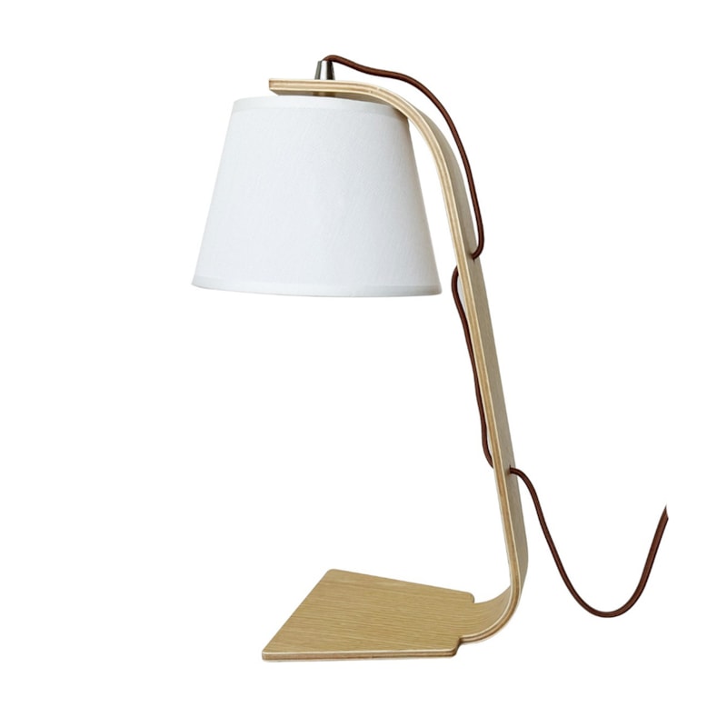 Luminária De Mesa Lucciola Madeira 1 Lâmpada E27 Nitrolux