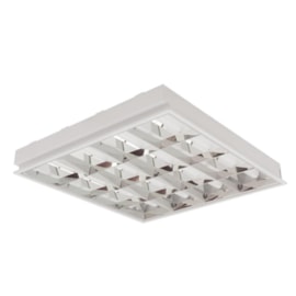 Luminária Embutir Alto Rendimento Quadrada Com Aleta 60Cm Para 4 Lâmpadas T8/T5 Lumepetro