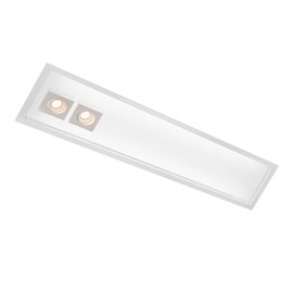 Luminaria Embutir Box Branco 120cm Para 4 Lampadas T8 Led 120cm  Para 2 Lampadas MR16