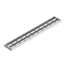 Luminária Sobrepor Alto Rendimento Retangular Com Aleta 120Cm Lumepetro