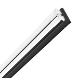 Luminária Sobrepor Tubular 2 Lâmpadas Retangular 120cm Preto Lumepetro Luminária Sobrepor Tubular 2 Lâmpadas Retangular 120cm Preto Lumepetro