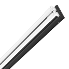 Luminária Sobrepor Tubular 2 Lâmpadas Retangular 60cm Preto Lumepetro Luminária Sobrepor Tubular 2 Lâmpadas Retangular 60cm Preto Lumepetro