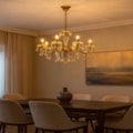 Lustre 8 Bracos Dourado Com Cristais Champagne Dourada 8 Lampadas E14 Eletrorastro