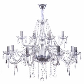 Lustre Cristal 12 Lâmpadas Maria Thereza Transparente Arquitetizze Lustre Cristal 12 Lâmpadas Maria Thereza Transparente Arquitetizze