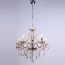 Lustre Cristal 5 Lâmpadas Maria Thereza Champagne Arquitetizze Lustre Cristal 5 Lâmpadas Maria Thereza Champagne Arquitetizze