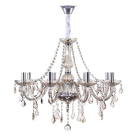 Lustre Cristal 8 Lâmpadas Maria Thereza Champagne Arquitetizze Lustre Cristal 8 Lâmpadas Maria Thereza Champagne Arquitetizze