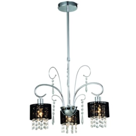 Lustre Sirius Cristal Preto 3 Lâmpadas Arquitetizze Lustre Sirius Cristal Preto 3 Lâmpadas Arquitetizze