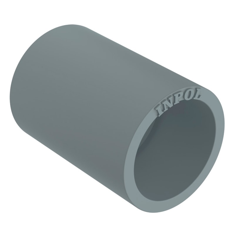 Luva Pvc Cinza 1.1/2" Sem Rosca Impol